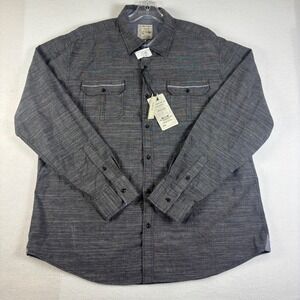 Colours Alexander Julian Mens XXL Black Grey Space Dye Stretch Shirt AW9D18BKG